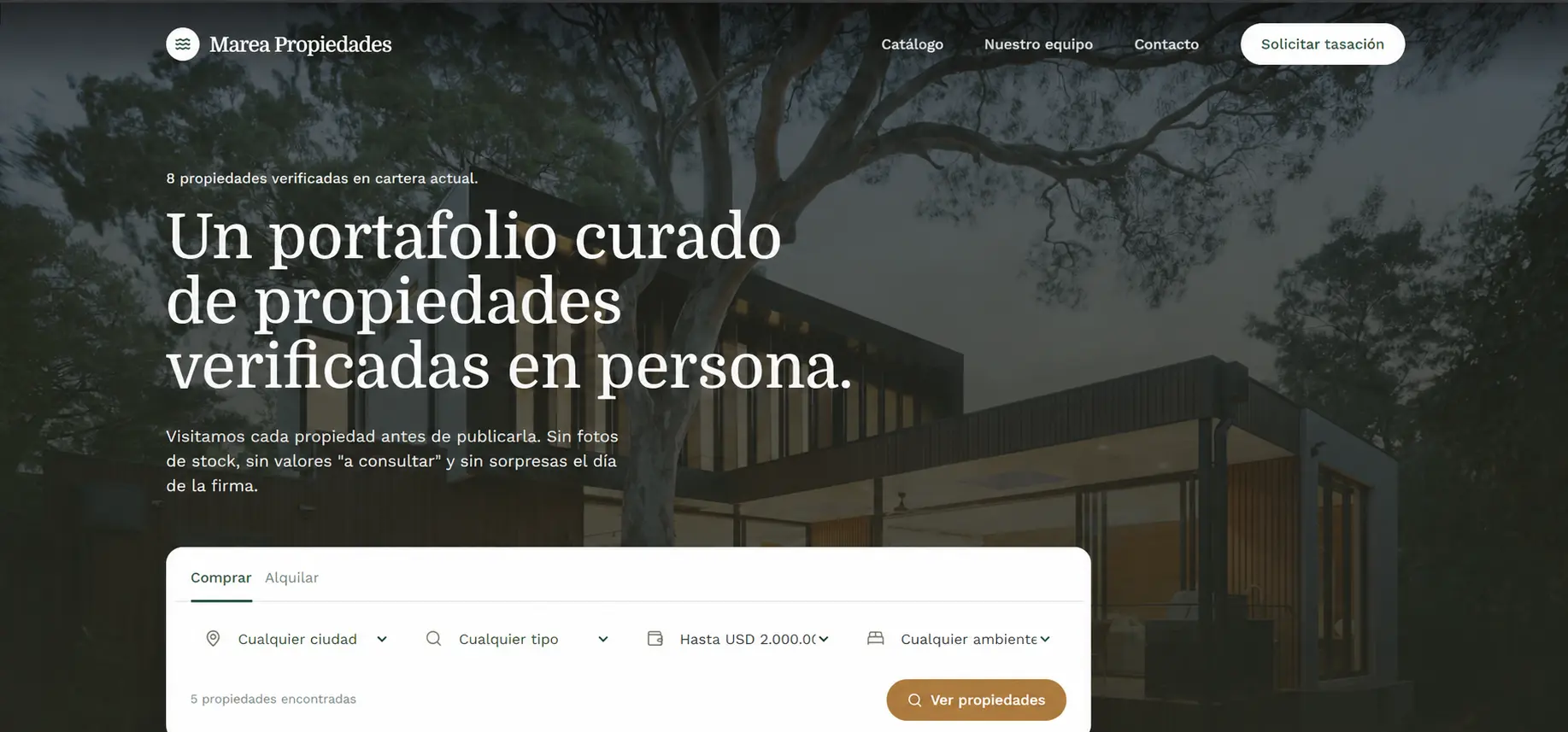 Vista previa del proyecto Marea Propiedades